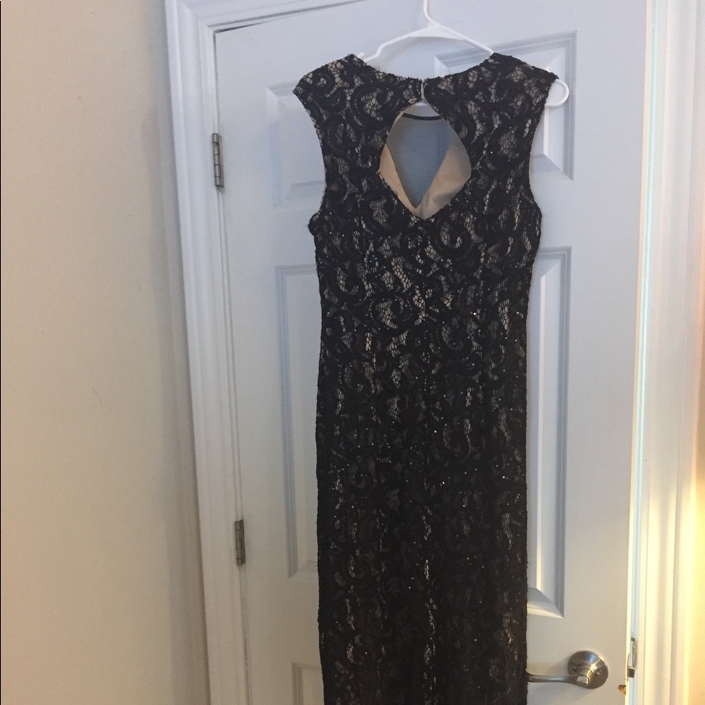 Black full length sequence gown